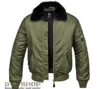 CHAQUETA DE AVIADOR BRANDIT US MA2 CON CUELLO DE PIEL CHAQUETA MILITAR CHAQUE...