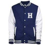 Chaqueta de béisbol con inicial en la parte delantera - Edward Sinclair - Navy & White Sleeves 12-13 años