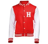 Chaqueta de béisbol con inicial en la parte delantera - Edward Sinclair - Red & White sleeves 9-11 Años