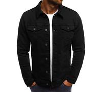 Chaqueta de camisa para hombre, de manga larga, de gran tamaño, para el tiempo libre, para el invierno, informal, para trabajo, cómoda, para senderismo, para otoño e invierno, R negro., M