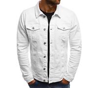 Chaqueta de camisa para hombre, de manga larga, de gran tamaño, para el tiempo libre, para el invierno, informal, para trabajo, cómoda, para senderismo, para otoño e invierno, R blanco., M