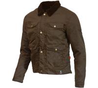 Merlin Millington D3O Chaqueta encerada para moto, verde, tamaño M para Hombres