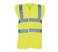 Chaqueta de chaleco unisex de alta calidad con bandas reflectantes, de Yoko Amarillo amarillo (Hi-Vis) XXX-Large