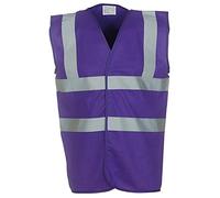 Chaqueta de chaleco unisex de alta calidad con bandas reflectantes, de Yoko Morado morado Medium