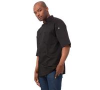 Chaqueta de chef, negra, 2XL, Chef Works JLCV-BLK, Small, Negro, 1