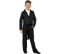 Chaqueta De Cola Negra Para Niños Cabaret Mago Disfraz De Showman