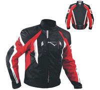 Chaqueta de Cordura Tela Moto extraíble Termica impermeable Sport Touring Rojo