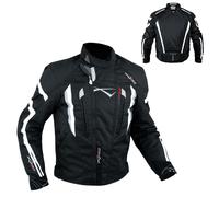Chaqueta de Cordura Tela Moto extraíble Termica impermeable Sport Touring Blanco
