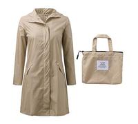 Chaqueta de cuero corta para mujer, chubasquero largo ligero, chubasquero forrado con, cortavientos, excavadora, al aire libre, chaqueta de lluvia amarilla activa, forrada, caqui, talla única