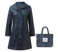 Chaqueta de cuero corta para mujer, chubasquero largo ligero, chubasquero forrado con, cortavientos, excavadora, al aire libre, chaqueta de lluvia amarilla activa, forrada, azul, talla única