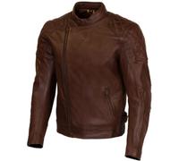 Chaqueta de cuero Merlin Chester D3O Café para motocicleta