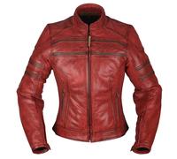 Chaqueta De Cuero Modeka Iona Para Mujer (Rojo) Talla: 38D