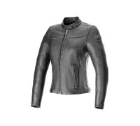 Alpinestars Tory Chaqueta de cuero para moto para mujer, negro, tamaño M