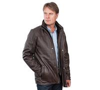 Chaqueta de Cuero Negro Clásico Caliente del Motorista de los Hombres XL