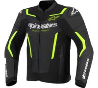 Chaqueta de cuero para moto Alpinestars GP Force V2 Air, negro/rojo neón, 56