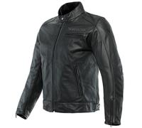 Chaqueta de cuero para motocicleta Dainese Zaurax negra