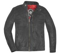 Chaqueta de cuero para motocicleta HolyFreedom Burn Out Black, negra, M