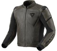 Chaqueta de cuero para motocicleta Revit Parallax, marrón/negro, 56