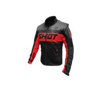 Shot Softshell Lite Chaqueta de motocross, negro-rojo, tamaño XL para Hombres