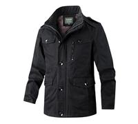 Chaqueta de entretiempo de manga larga para hombre, tallas grandes, con solapa, chaqueta de tiempo libre, con botones, abrigo de entretiempo, monocolor, chaquetas para hombre, varios bolsillos