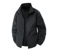 Chaqueta de entretiempo ligera para hombre, chaqueta de softshell, chaqueta de bombero, chaqueta de entrenamiento resistente, chaqueta de otoño e invierno, chaqueta vintage para correr, con cremallera