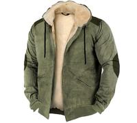 Chaqueta de entretiempo para hombre, 4XL, chaqueta de invierno para hombre, cálida, forrada con forro polar, resistente al viento, chaqueta de senderismo con capucha, abrigo de felpa forrada de