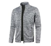 Chaqueta de entretiempo para hombre, 4XL, sudadera para hombre, sin capucha, chaqueta de ocio, chaqueta de ocio, chaqueta de hombre, chaqueta de cuello alto, corte ajustado, chaqueta deportiva ligera