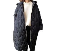 Chaqueta de entretiempo para mujer, chaqueta acolchada de invierno, monocolor, manga larga, forrada con capucha, cálida, impermeable, ligera, chaqueta ligera a prueba de viento, abrigo de invierno, B