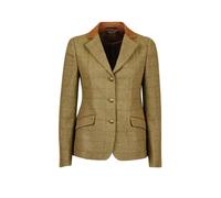 Chaqueta de equitación ajustada con cuello de ante mujer Dublin Albany Tweed 32