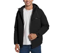 Chaqueta de esquí para hombre de entretiempo con forro polar Softshell a | Chaleco de alta visibilidad para moto, chaleco de adiestramiento para perros, chaqueta para correr, de invierno