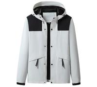 Chaqueta de esquí para niña, forro polar, resistente al viento, cálido, abrigo de invierno con capucha extraíble, piel sintética, abrigo de piel para mujer, Blanco, 3XL