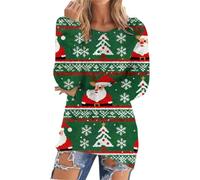 Chaqueta de forro polar acogedora para mujer, para otoño e invierno, manga larga, cuello redondo, sudadera, blusa, tops de felpa para regalos de Navidad, Mr2, XXL