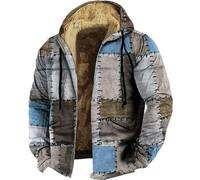 Chaqueta de forro polar con capucha para hombre, chaqueta de forro polar con capucha, chaquetas de manga larga, chaquetas gruesas y cálidas, acolchadas, sudadera con capucha casual para el trabajo