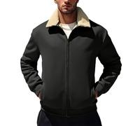Chaqueta de forro polar con cremallera completa para hombre, chaqueta de | Chaquetas acolchadas de invierno para hombre, suaves, cálidas, cómodas, gruesas, térmicas, informales, pesadas, aisladas