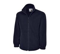 Chaqueta de forro polar con cremallera, Hombre, color azul marino, tamaño XXX-Large