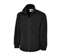 Chaqueta de forro polar con cremallera, Hombre, color negro, tamaño XXX-Large