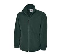 Chaqueta de forro polar con cremallera, Hombre, color verde oscuro, tamaño XXX-Large