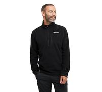 Berghaus Hombre Polartec Micro Half Zip Sudadera, Black/Black, M