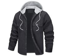 Chaqueta de forro polar para hombre, con cremallera completa, impermeable, para esquí, snowboard, cortavientos, cálida, para invierno, con capucha, para montaña, gris, 3XL