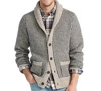 Chaqueta de forro polar para hombre suéter de invierno masculino grueso con botones largos chaqueta de punto cálido abrigo abrigo azul lana para hombre, a, XL