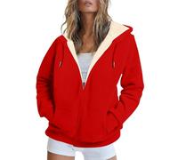 Chaqueta de forro polar para mujer con capucha, chaqueta de invierno para mujer, resistente al viento, forro cálido, chaqueta con capucha, abrigo de invierno con bolsillos, forro polar con capucha