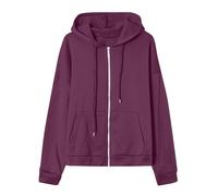 Chaqueta de forro polar para mujer, delgada, ligera, con capucha, chaqueta de invierno para mujer, con capucha de piel, chaqueta de senderismo, chaqueta de senderismo, monocolor, chaqueta de punto