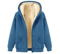 Chaqueta de forro polar para mujer, sudadera con capucha de forro polar para mujer, abrigo de invierno con forro de sherpa, abrigos de peluche con cremallera completa, sudaderas de manga larga