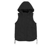 Chaqueta de gato para hombre Down Cotton Waistcoat para mujer, otoño y invierno, Shoulders Stand Up Collar Short Of Jacket Hundred Cotton Vest Coat chaleco con capucha para hombre, Le Noir, XXXL