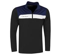 Chaqueta de Golf para Hombre, Media Cremallera, térmica, Transpirable, Color Negro, de Stuburt SBTOP1122 Evolve Extreme