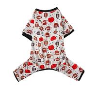 Chaqueta de Halloween para perros con estampado de calabaza y esqueleto, bonito y espeluznante disfraz de Halloween de 13 piernas para perros pequeños, medianos y grandes - Sudadera suave para