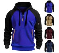 Chaqueta de hombre híbrida de media temporada, chaqueta con capucha para hombre, otoño e invierno, sudaderas casuales con capucha holgada, con bolsillo, abrigos de color ensamblar chaqueta de gran