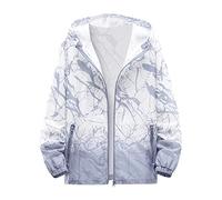 Chaqueta de hombre Protección Solar Capucha Cardigan Elegante Casual Deportiva Delgada Transpirable Senderismo Carga Moderno Chaleco Business Simple con Bolsillos Brillantes Difuminados Streetwear