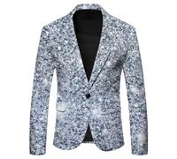 Chaqueta De Invierno Hombre De Manga Larga Chaqueta Con Capucha Hombre Slim Traje De Manga Larga Cuello Atrapado De Gran Tamaño Impreso Bolsillo Estilo Negocios 2026, plata, XXL
