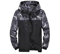 Chaqueta de invierno para hombre, de manga larga, para exterior, de gran tamaño, para correr, para invierno, para el tiempo libre, con cremallera, ligera, para moto, para otoño e invierno, R Gris, M
